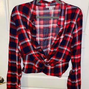 Plaid crop top like brand new only worn once